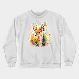deer watercolor Crewneck Sweatshirt